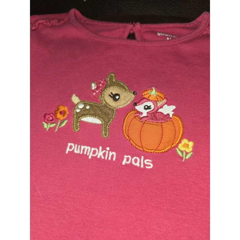 Gymboree woodland friends pumpkin pals deer top 5t floral skort size 5 outfit